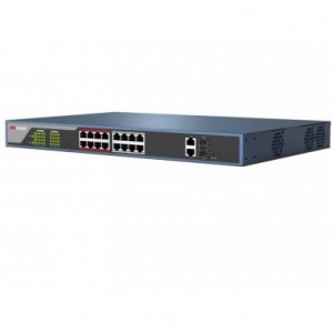 Switch 16FE PoE + 2GE + 2SFP Administrable DS-3E1318P-E Hikvision