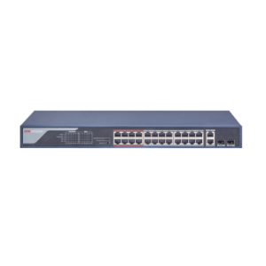 Switch 24FE PoE + 2GE + 2SFP No Administrable DS-3E0326P-E(B) Hikvision