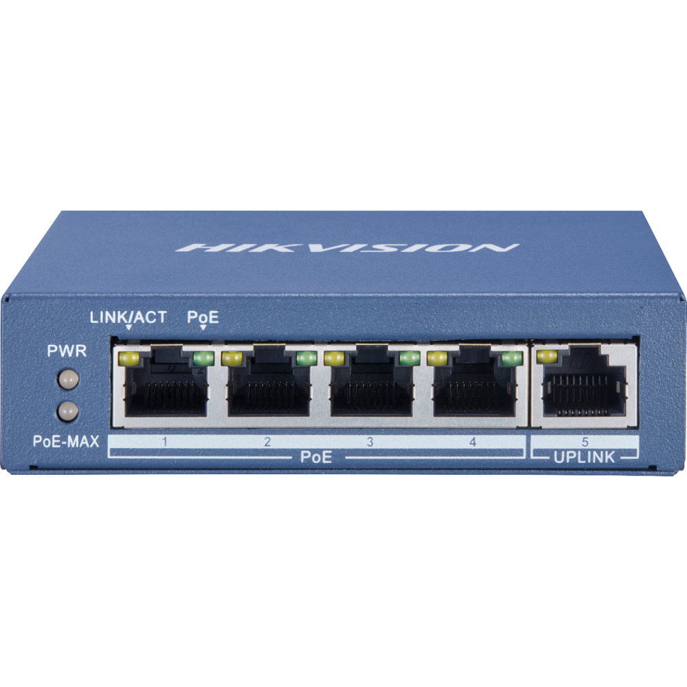 Switch 4GE + 1GE No Administrable DS-3E0505P-E/M Hikvision Switch 4GE + 1GE No Administrable DS-3E0505P-E/M Hikvision