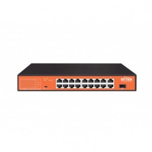 Switch 16FE PoE 150W 250Mts Long range 1GE + 1SFP combo Uplink no administrable WI-PS518GH