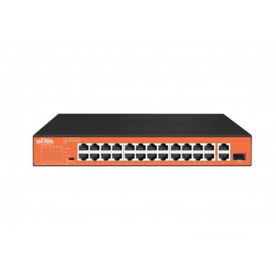Switch 24FE PoE 200W 250Mts Long range + 1SFP combo Uplink no administrable WI-PS526GH