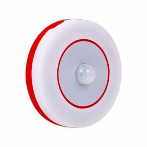Luz LED 0,12w, Recargable, con Sensor PIR y Nocturno, Pequeña, Rojo ATC