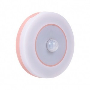 Luz LED 0,12w, Recargable, con Sensor PIR y Nocturno, Pequeña, Rosado ATC