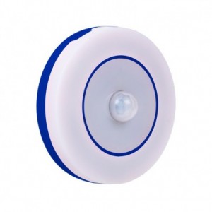 Luz LED 0,12w, Recargable, con Sensor PIR y Nocturno, Pequeña, Azul ATC