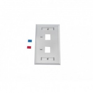 Face Plate 2 Puertos Keystone 70x114mm ATC