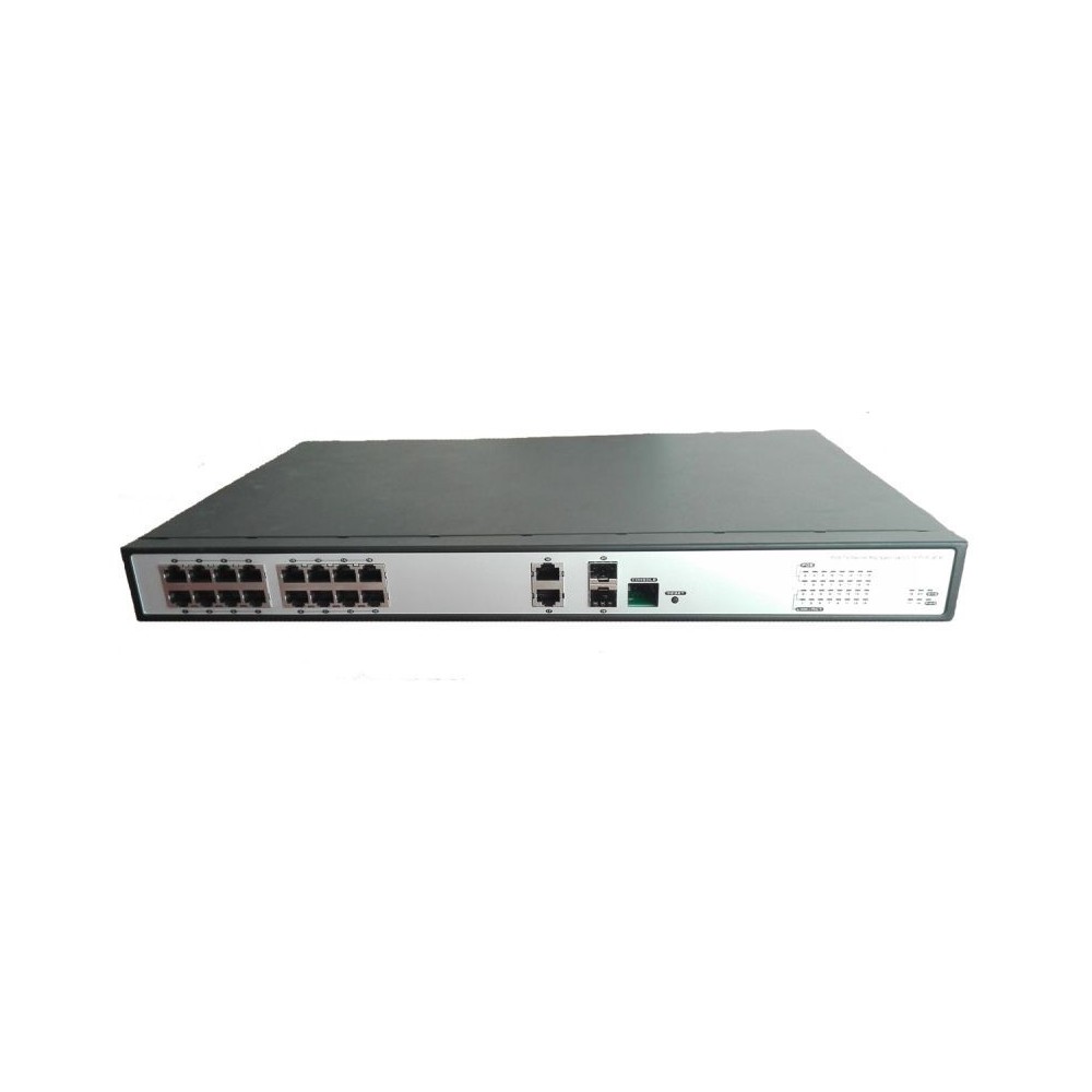 Switch 16FE PoE + 2GE + 2SFP FS-S1016EP-2C 265W Folksafe