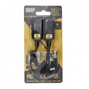 Set Balun 8MP 1Ch Video + Alimentacion con salida a RJ45 ATC