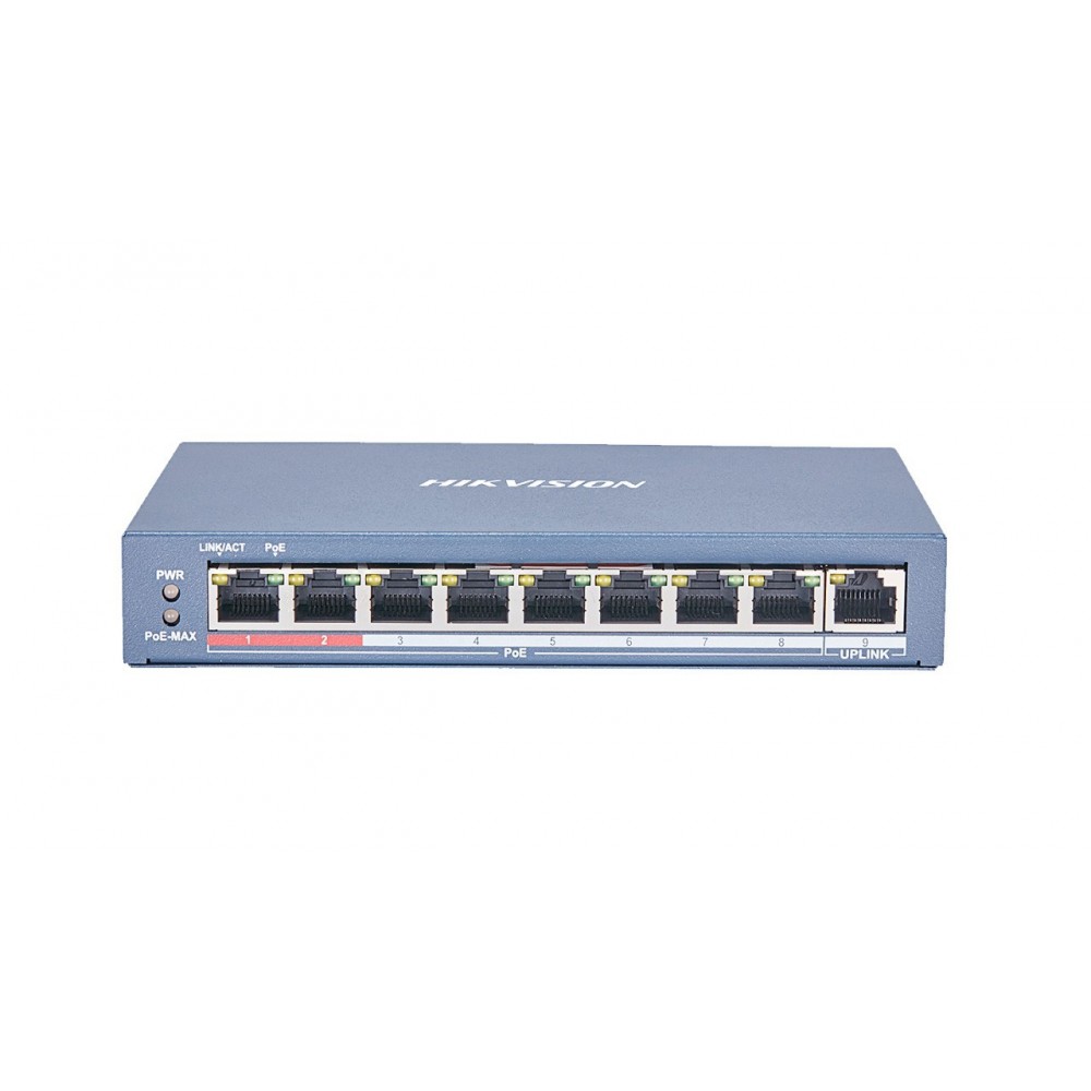 Switch 8FE PoE + 1FE DS-3E0109P-E(C) Hikvision Switch 8FE PoE + 1FE DS-3E0109P-E(C) Hikvision