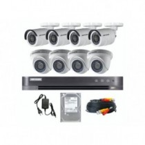 Kit Analogo 1080P DVR 8CH 4Domo+4Bala + 1TB Video Hikvision