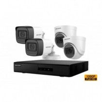 Kit Analogo c/Audio 1080P DVR 4CH 2Domo+2Bala + 1TB Video Hikvision