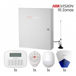 KIT Central de Alarma 19A de 16 Zonas Hikvision