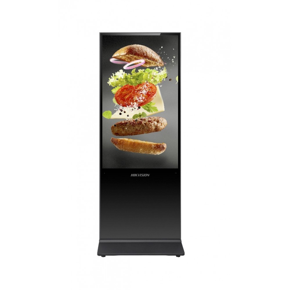 Pantalla LED 55 Pulgadas 4K, Android, Base a Piso, DS-D6055UL-B/S(IN) Hikvision