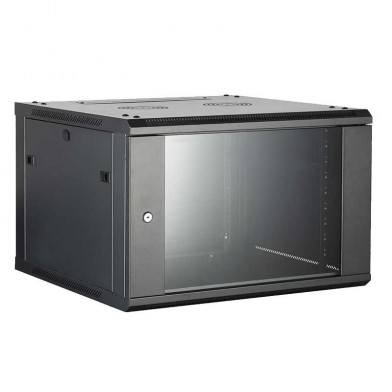 Gabinete Mural Negro Armable 6Ux600 Con eje rotativo ATC