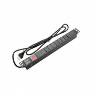 PDU 8 Enchufes 10A con interruptor 19" 1U 3m ATC