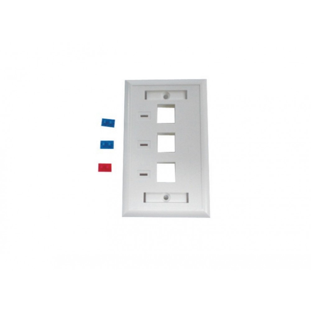 Face Plate 3 Puertos Keystone 70x114mm ATC