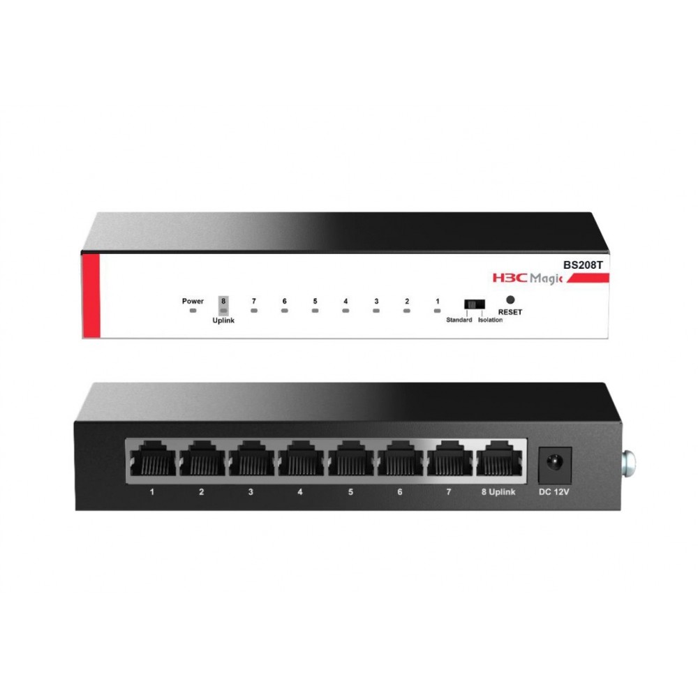 H3C SWITCH SOHO MAGIC 8 GE UPLINK BS208T-EU H3C SWITCH SOHO MAGIC 8 GE UPLINK BS208T-EU