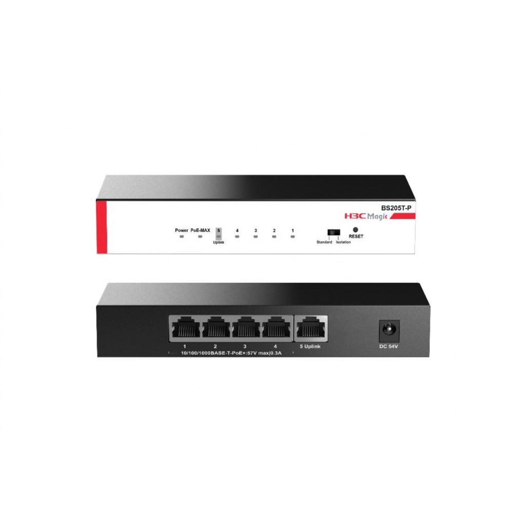 H3C SWITCH SOHO MAGIC 5 GE + PoE BS205T-P-EU