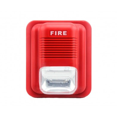 Sirena de incendio con luz estroboscopica 12/24Vdc ATC