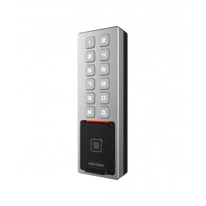 Teclado Exterior WiFi Antivandálico IP65 + IK08 huella, bluetooth Administrable en la nube DS-K1T805MBFWX Hikvision