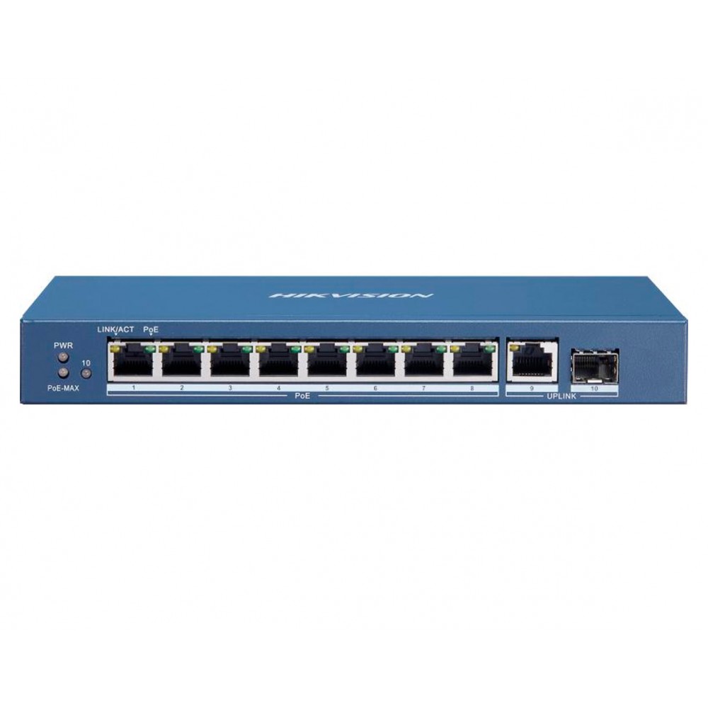 Switch 8GE PoE + 1GE + 1 SFP DS-3E0510P-E/M Hikvision Switch 8GE PoE + 1GE + 1 SFP DS-3E0510P-E/M Hikvision