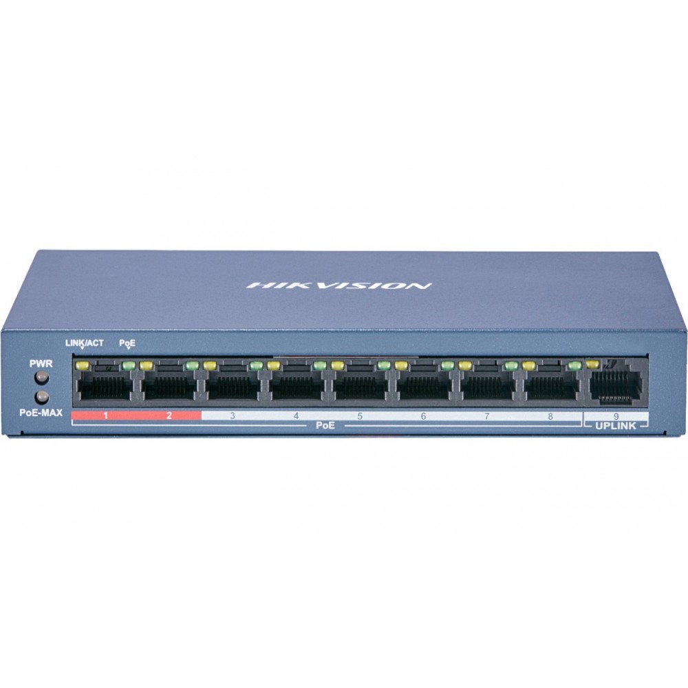 Switch 8FE PoE + 1FE no administrable DS-3E0109P-E/M(B) Hikvision Switch 8FE PoE + 1FE no administrable DS-3E0109P-E/M(B) Hikvision