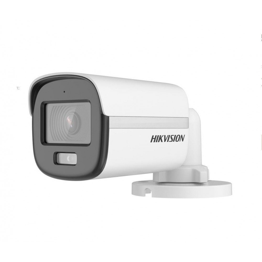 Camara TVI 2MP ColorVu con Audio y Luz Blanca DS-2CE10DF0T-PFS 2.8mm Hikvision