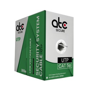 Cable UTP Cat5e CCA 10% Blanco 305MT PVC 0.48MM ATCS