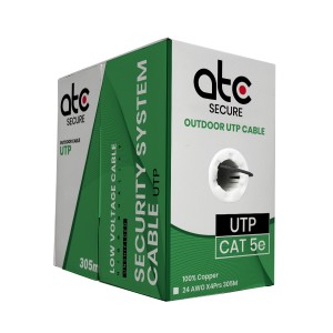 Cable UTP Cat5e Exterior Negro 305MT PE 0.50MM ATCS