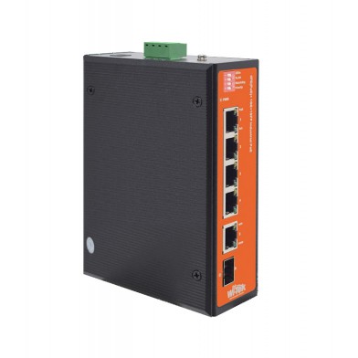 Switch Industrial 4FE PoE, Port 1 90W, Ports 2-4 30W + 1GE + 1SFP no administrable WI-PS206GF-I
