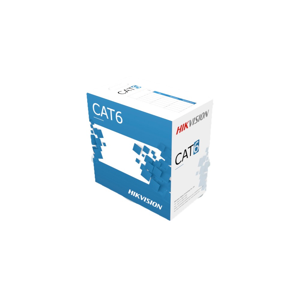 Cable UTP Cat6 100% Cobre Unifilar 305m interior DS-1LN6-UE-W Hikvision Cable UTP Cat6 100% Cobre Unifilar 305m interior DS-1LN6-UE-W Hikvision