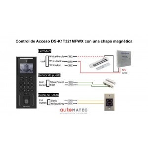 Terminal De Acceso Facial MinMoe Huella Tarjeta y Contraseña WiFi DS-K1T321MFWX Hikvision