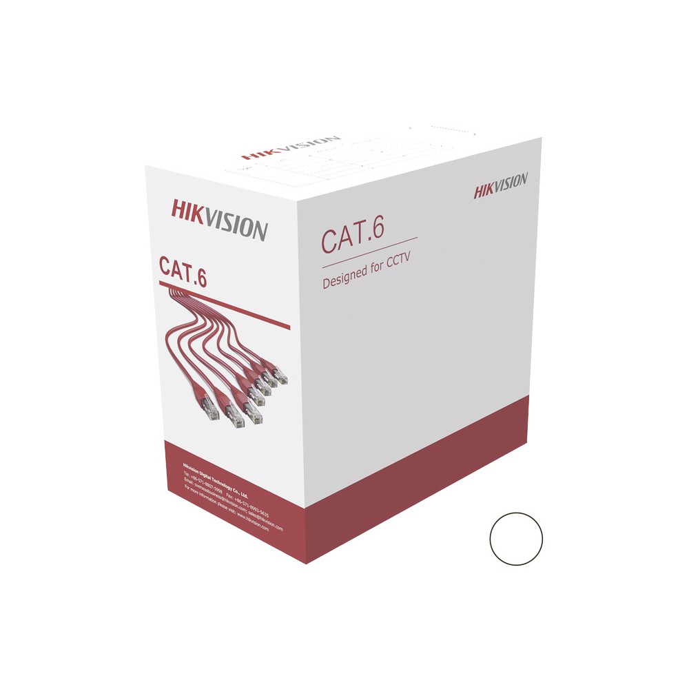 Cable UTP Cat6 CCA Unifilar 305m interior DS-1LN6U-W/CCA Hikvision Cable UTP Cat6 CCA Unifilar 305m interior DS-1LN6U-W/CCA Hikvision
