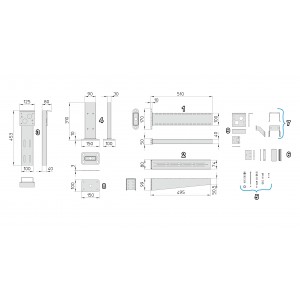 Kit montaje para Cerradura V09 Viro