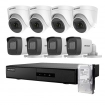 Kit Analogo 1080P DVR-M1 8CH 4Turret+4Bala + 1TB Video Hikvision