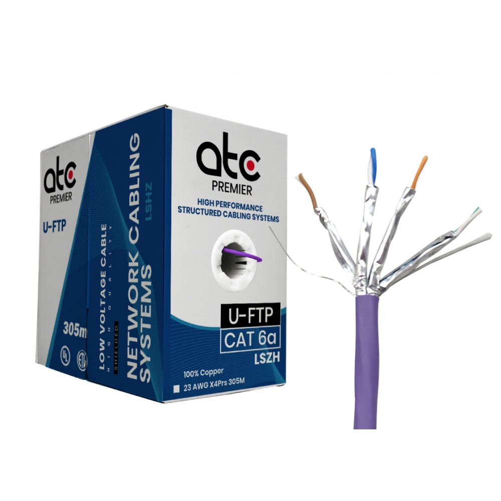 ATCP CABLE U/FTP CAT 6A LSZH 23 AWG VIOLETA x 305 MT ZPRC6AF4HF ATCP CABLE U/FTP CAT 6A LSZH 23 AWG VIOLETA x 305 MT ZPRC6AF4HF