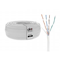 Cable UTP Cat5e 100% Cobre Blanco 100MT PVC 0.45MM ATCS