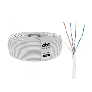 Cable UTP Cat5e 100% Cobre Blanco 100MT PVC 0.45MM ATCS