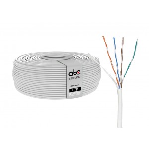 Cable UTP Cat5e 100% Cobre Blanco 100MT PVC 0.45MM ATCS