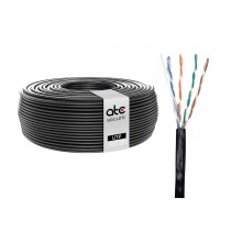 Cable UTP Cat5e Exterior Negro 100MT PE 0.50MM ATCS