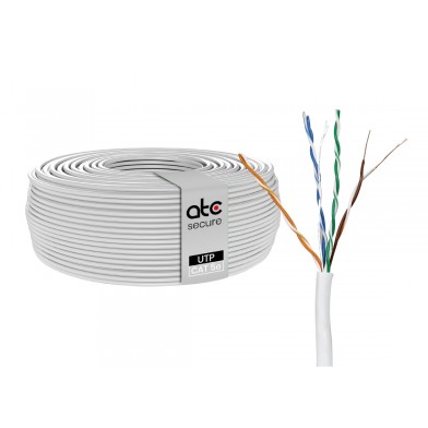 Cable UTP Cat5e CCA Blanco 100MT PVC 0.48MM ATCS