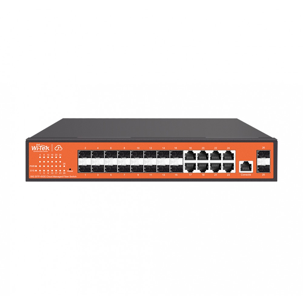 Switch 18SFP + 8GE Administrable L2 Cloud WI-CGS5026 Wi-Tek Switch 18SFP + 8GE Administrable L2 Cloud WI-CGS5026 Wi-Tek