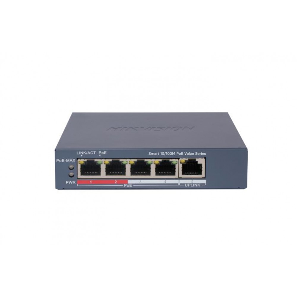 Switch 4FE PoE Inteligente DS-3E1105P-EI/M V2 Hikvision Switch 4FE PoE Inteligente DS-3E1105P-EI/M V2 Hikvision