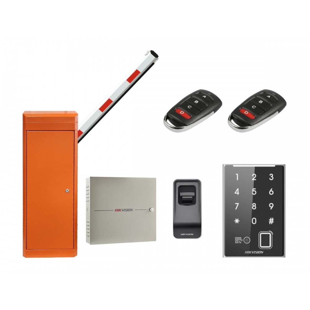 KIT QR BarreraDC Izquierda 5m + Solucion QR/Huella Hikvision KIT QR BarreraDC Izquierda 5m + Solucion QR/Huella Hikvision