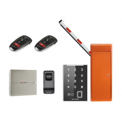 KIT QR BarreraDC Derecha 5m + Solucion QR/Huella Hikvision