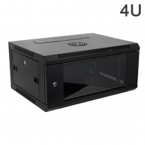 Gabinete Mural Negro Armable 4Ux450 3 puertas ATC