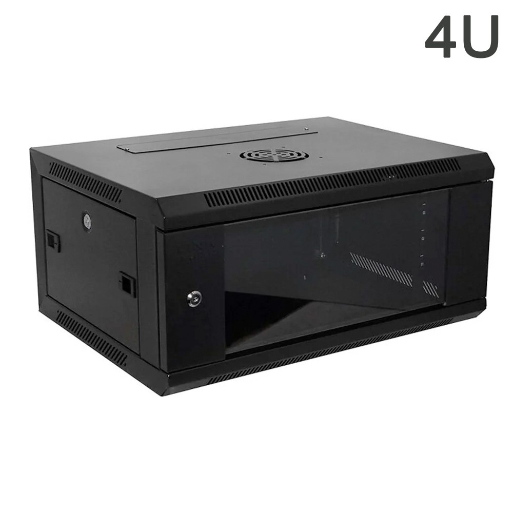 Gabinete Mural Armable 3 puertas 4Ux450 Negro ATC Gabinete Mural Armable 3 puertas 4Ux450 Negro ATC