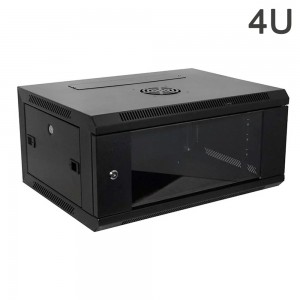 Gabinete Mural Armable 3 puertas 4Ux450 Negro ATC