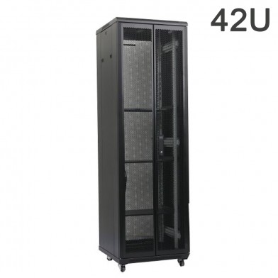 Gabinete Autosoportado Negro Armable 42U 600x600 ATC
