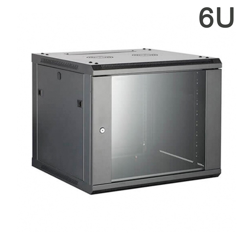 Gabinete Mural Armable 3 puertas 6Ux450 Negro ATC Gabinete Mural Armable 3 puertas 6Ux450 Negro ATC