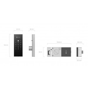 Cerradura inteligente DL03 WiFi APP CS-DL03-R100-WP-GR Ezviz